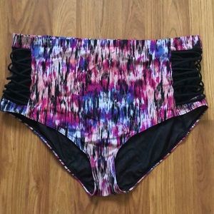 Torrid Multicolor Mesh Swim Bottom Sz 4x